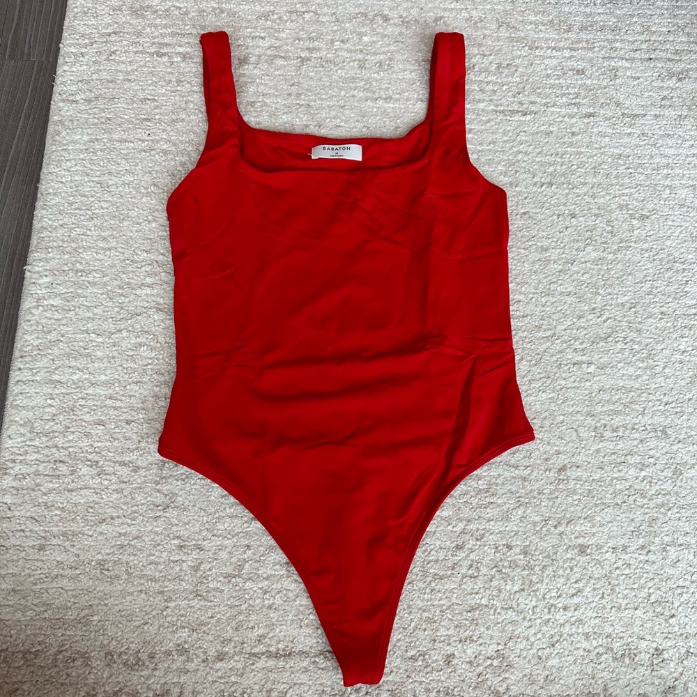 Aritzia Babaton Bodysuit- Red, medium